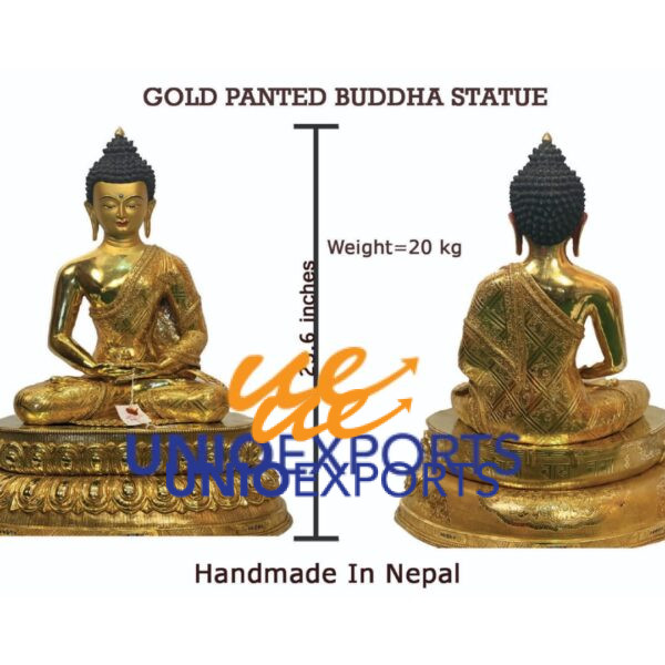 Gold Plated Buddha Statue